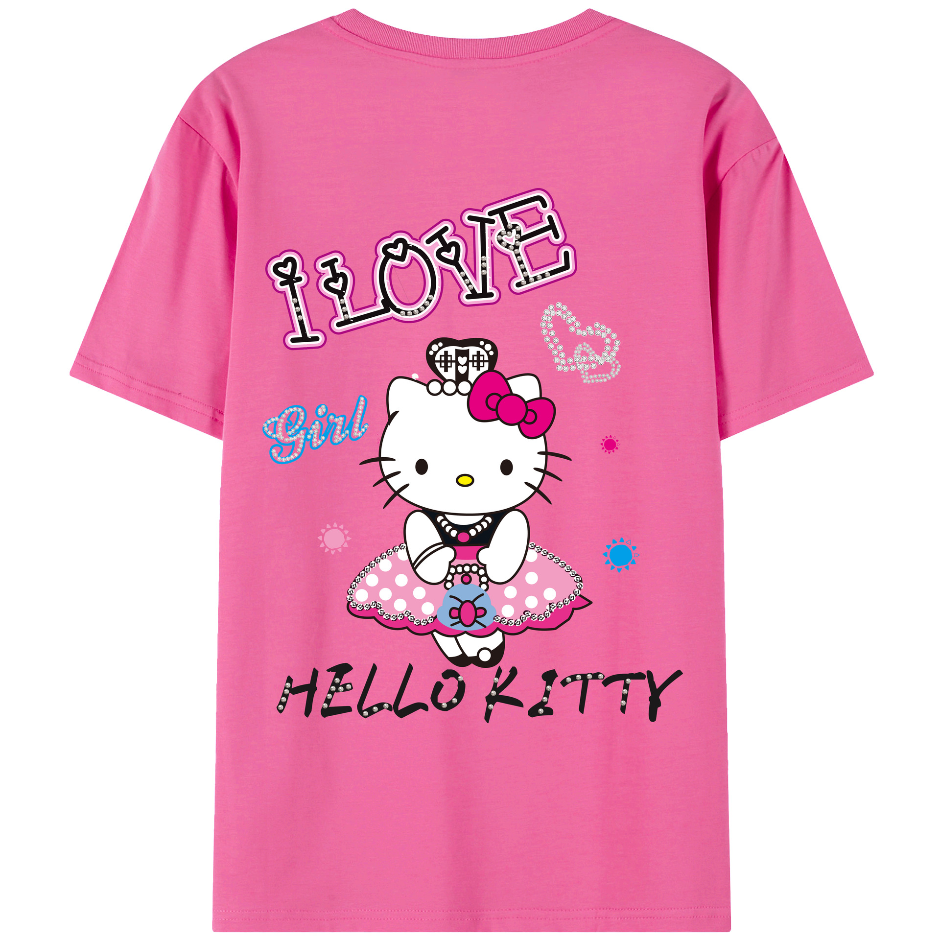 （画像用） Hello Kitty ハローキティ レディース半袖Tシャツ(バックプリント)